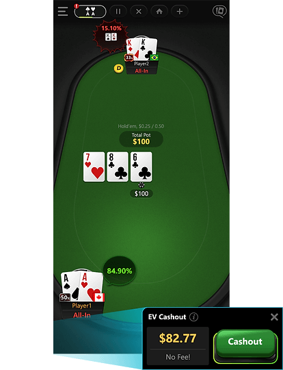 EVPoker比赛牌桌与多桌界面